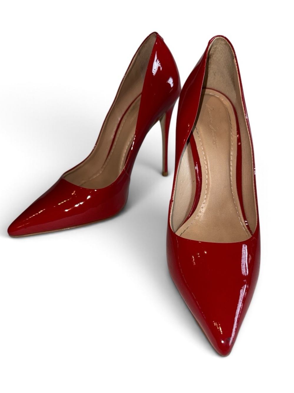 Massimo Matteo Red Patent Leather Stiletto Heel Pumps